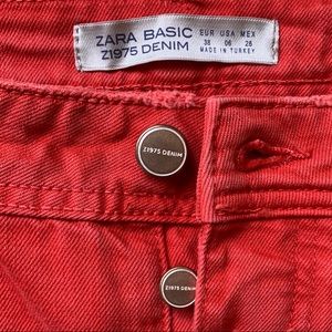 Zara Basic Jeans | Mom Fit Z1975. Red NWT size6